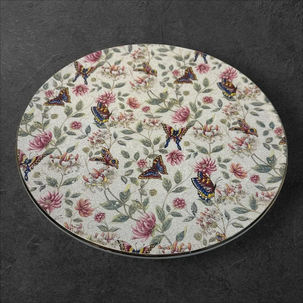 Royal Tudor Ware Barker Bros England‎ Chintz Butterfly Charger Plate 11